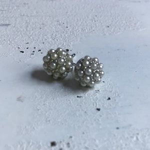 Sterling Silver & Pearl Ball Ralph Lauren Earrings